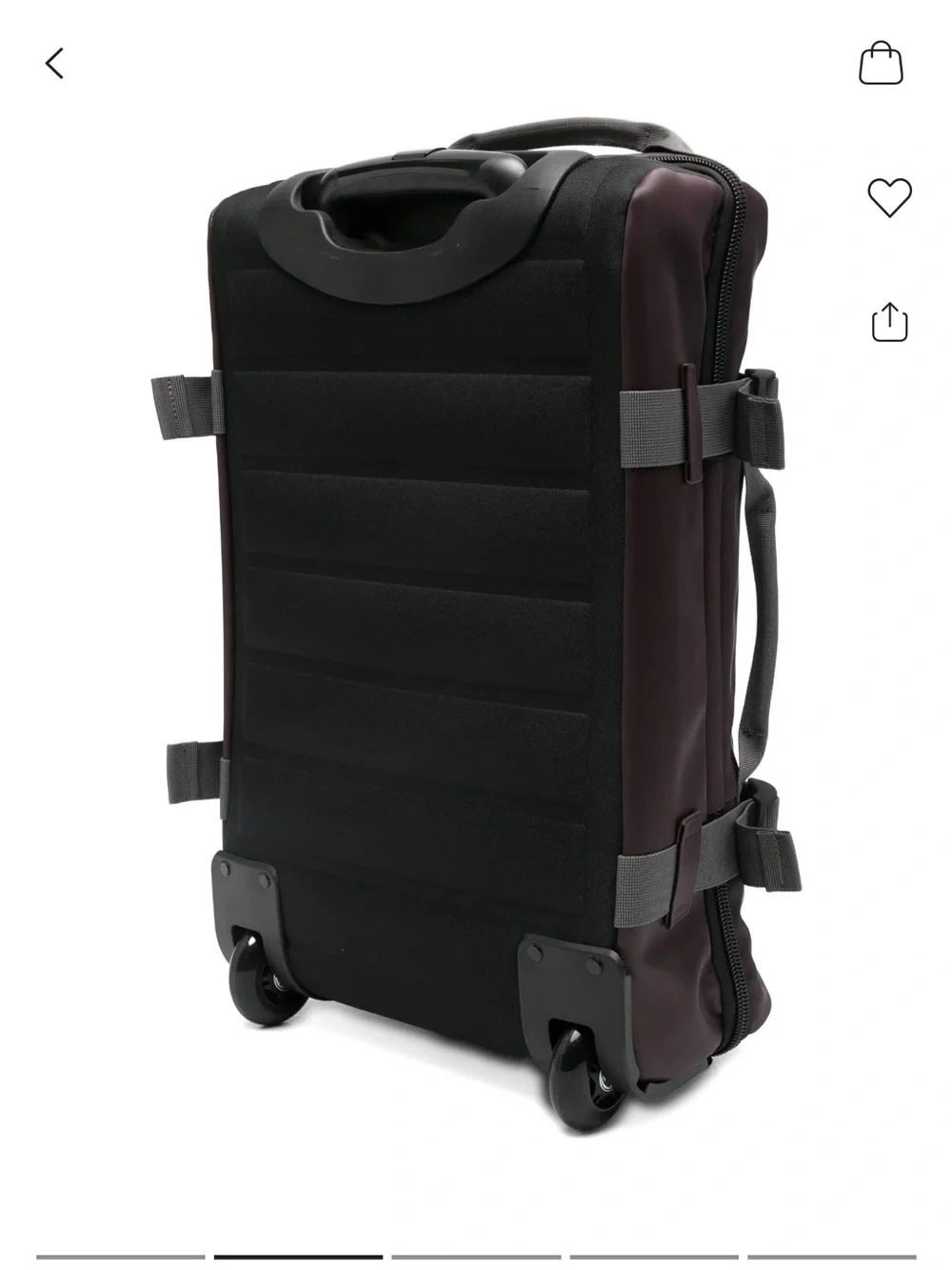 Rains Texel Cabin Bag in Dark Brown with Grey Straps